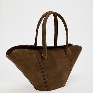 Brown SUEDE SHOULDER BAG